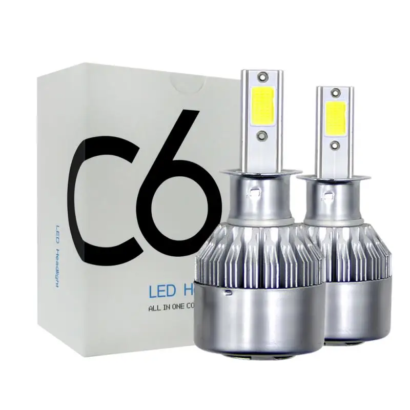 

2PCS Car Styling Auto Accessories 72W 8000LM H3 6000K White LED Headlight Hi/Lo Power Headlight Power Bulbs Kit Car styling