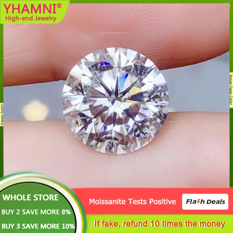 

100% Real Moissanite Solitaire Cheapest Price 0.1CT-0.3CT D White Color VVS1 EX Cut Loose Round Lab Grown Diamond DIY Jewellery