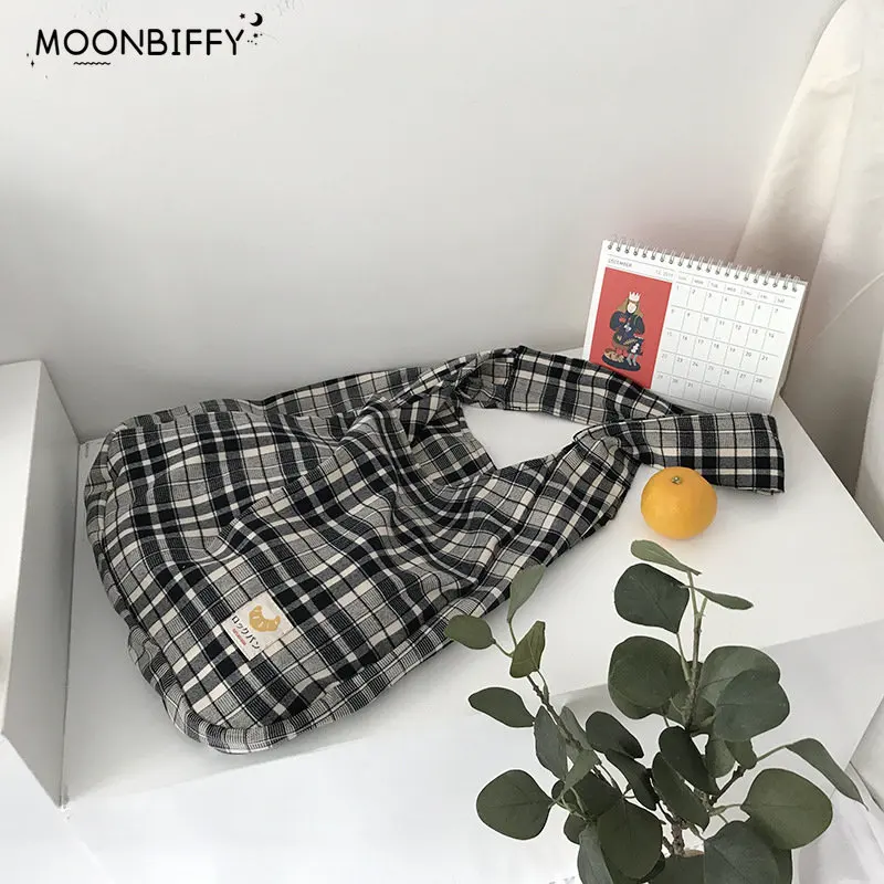 

Женская простая сумка на плечо в клетку, Мягкая тканевая Сумочка, вместительный хлопковый тоут, холщовые красивые молодые девушки с песком