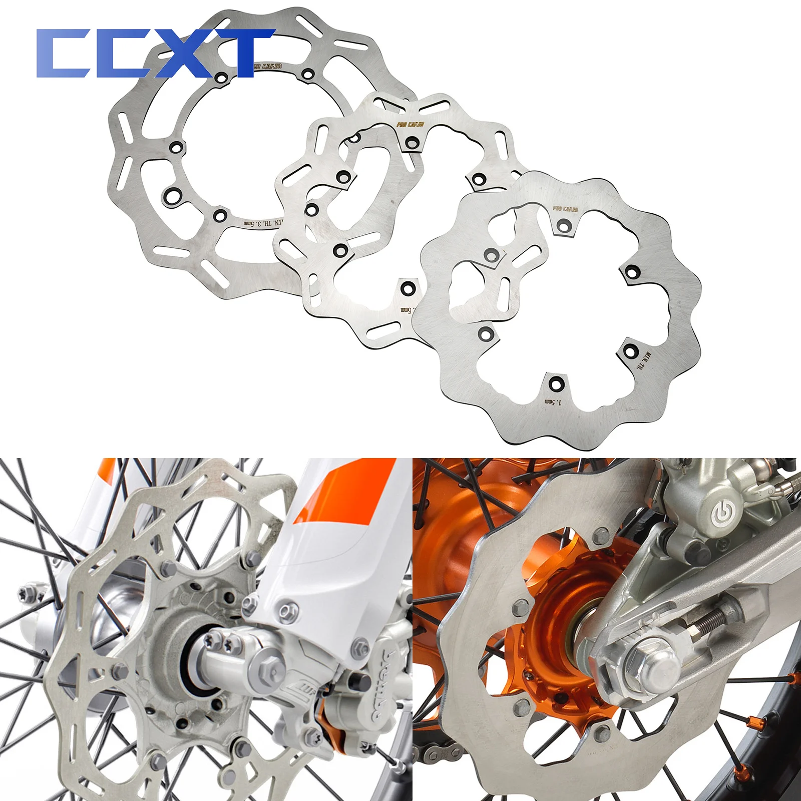 

Комплект тормозных дисков для мотоцикла 260 мм 220 мм, передний и задний тормозные диски для KTM SX SXF EXC EXCF XC XCF XCW 125-500 1994-2021 2022 2023, универсальный