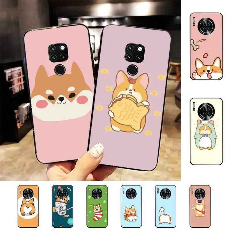 

Cute Corgi Phone Case for Huawei Mate 20 10 9 40 30 lite pro X Nova 2 3i 7se