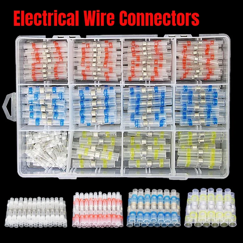 

280/127/100/50Pcs Electrical Wire Connectors Insulated Solder Sleeve Tube Heat Shrink Sorder Terminal Waterproof Butt Connectors