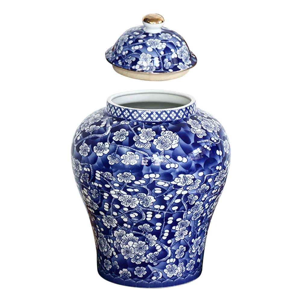 

Jar Tea Storage Container Ceramic Canister Jars Blue Sugar White Food Porcelain Loose And Sealed Coffee Candy Vase Spice Leaf
