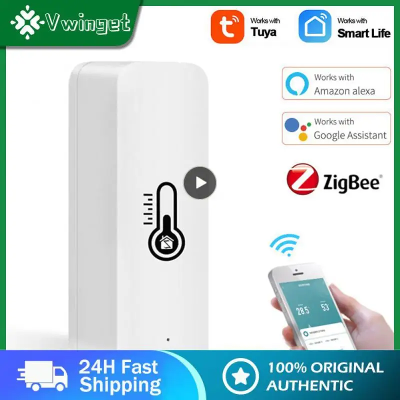 

Mini Smart Life Tuya App Real-time Detecter App Control Humidity Sensor Battery Powered Zigbee Temperature Sensor Hygrometer