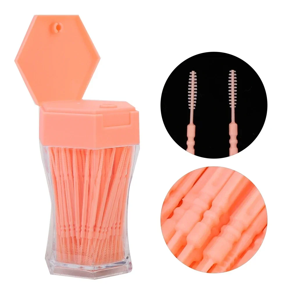 200 шт. пищевая зубочистка с двойной головкой коническая форма мягкая щетка