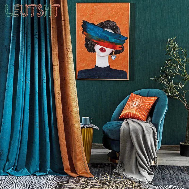 

2023 New Modern Curtains for Living Dining Room Bedroom Simple High Precision Jacquard Curtain Stitching Window Custom Made