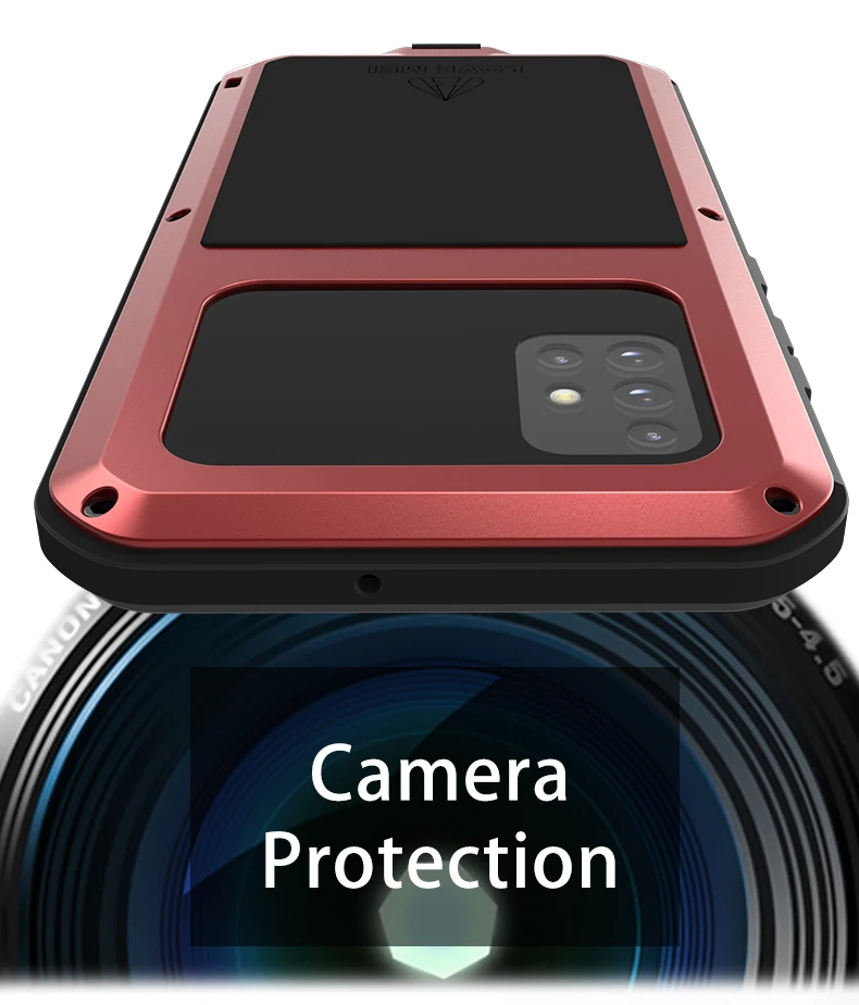 

Hot! Metal Armor Powerful Phone Case For Samsung Galaxy A51 A52 A53 A71 A41 Glass Shock Dirt Proof Water Cases Cover