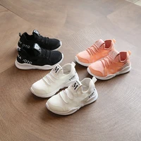 spring autumn new children casual m shaped breathable mesh student running shoes boys girls sports white fashion cotton low top