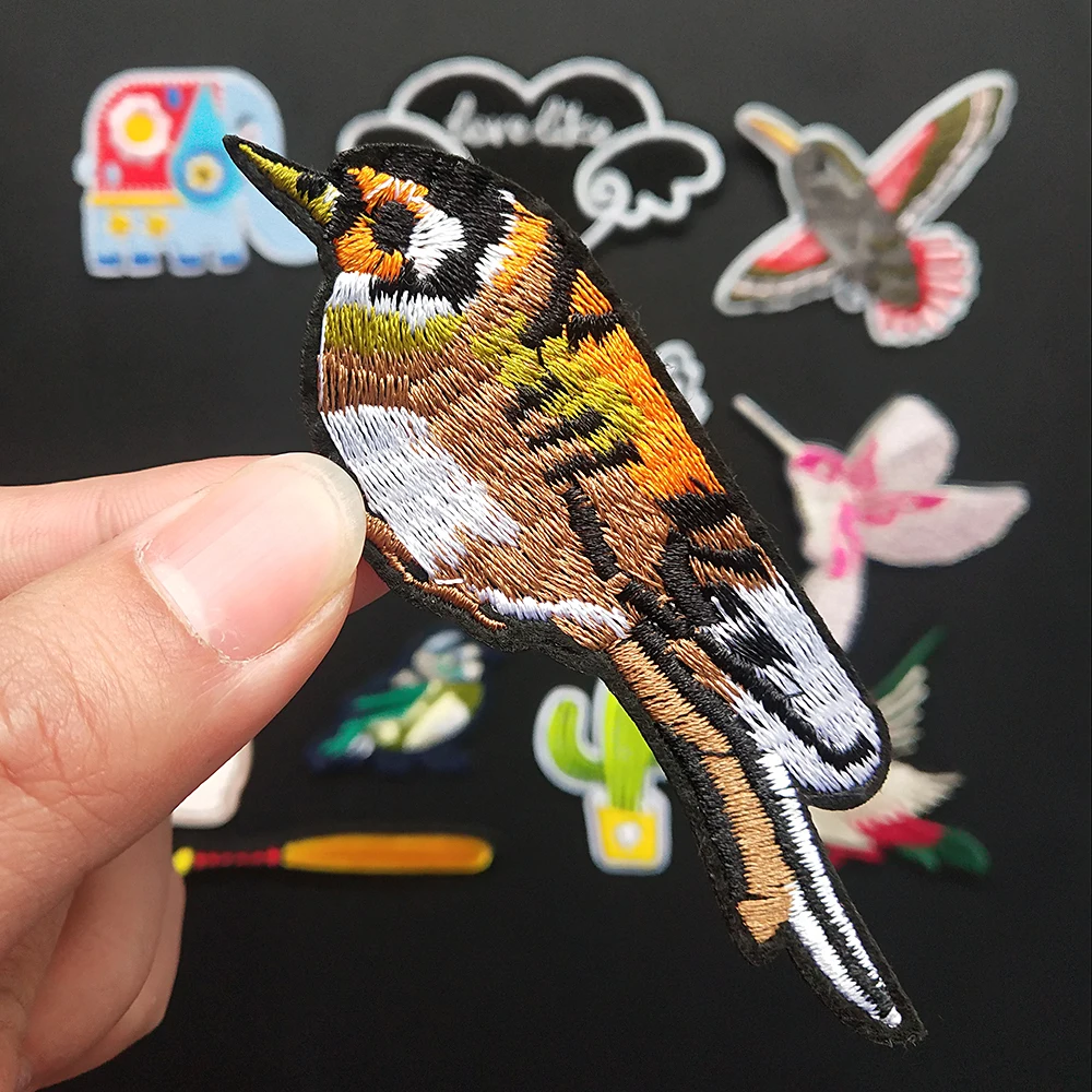 Патчи с вышивкой птиц патчи утюгом значки аппликации для одежды рюкзак сумки |