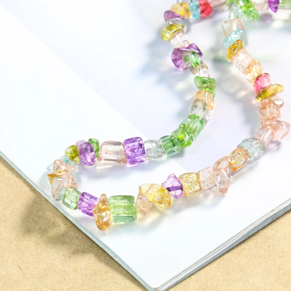 Полудрагоценные камни радужные искусственные драгоценные разбросанные бусины