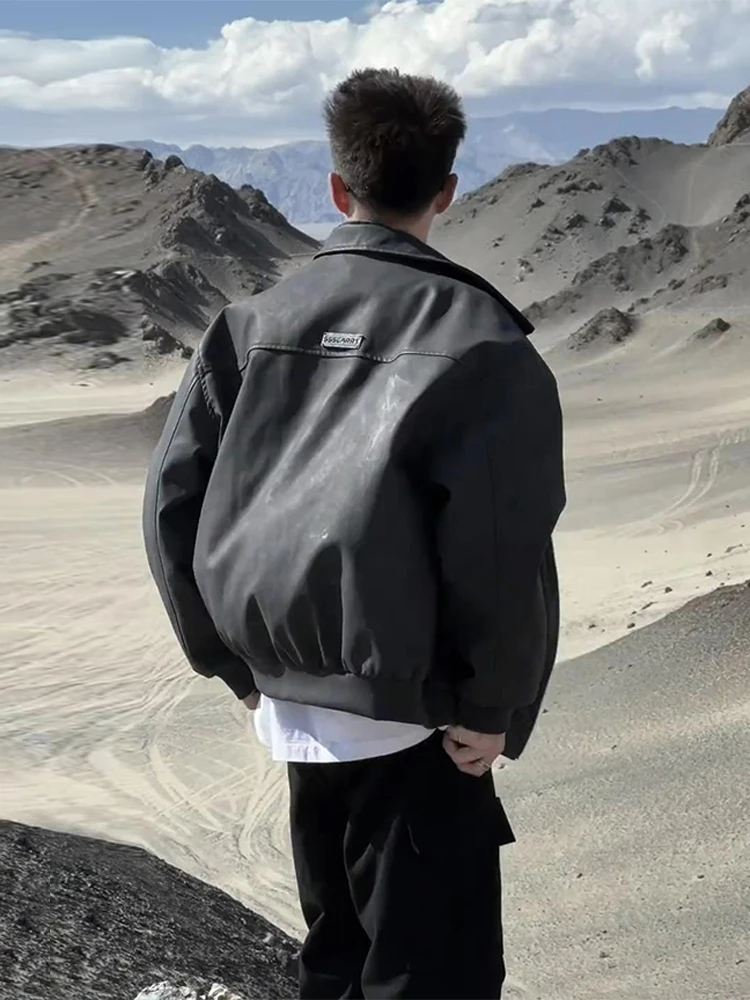 Кожаное пальто Cleanfit верхняя одежда мужская высококачественная модная брендовая