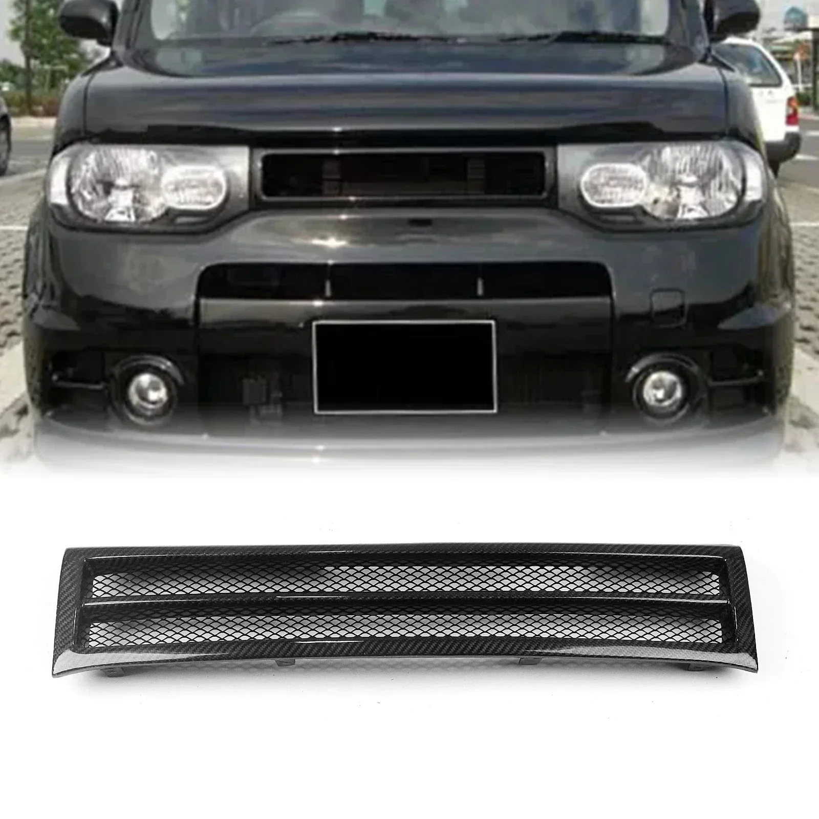 Новый! Передняя решетка гоночная для Nissan Cube 2009-2014 настоящее углеродное