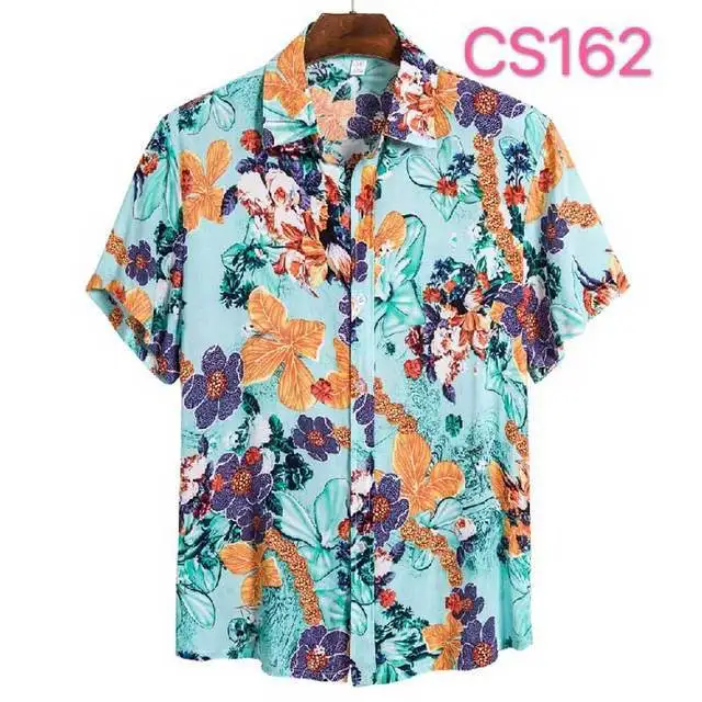 Summer Shirt New Plus Size Men's Casual Short-sleeved Shirt Hawaiian Shirt Retro Trendy Shirt Men Shirt Shirt for Men shirt