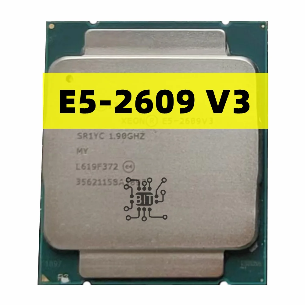 Used Xeon CPU E5-2609V3 SR1YC 1.90GHz 6-Cores 15M LGA2011-3 E5-2609 V3 processor E5 2609V3 free shipping E5 2609 V3