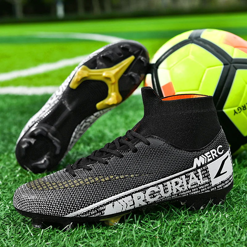 

Harland Soccer Shoes Cleats Original Outdoor Long Spike Chuteira Society Studded Football Boot Wholesale Futsal Training Sneaker