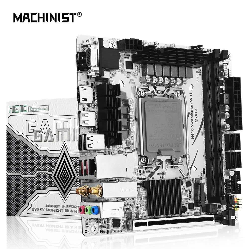 

Материнская плата MACHINIS H610, LGA 1700, процессор с поддержкой Core 12100F 12400F 12490F 12600F 12700F 13600F, процессор DDR4, память для настольного компьютера ITX