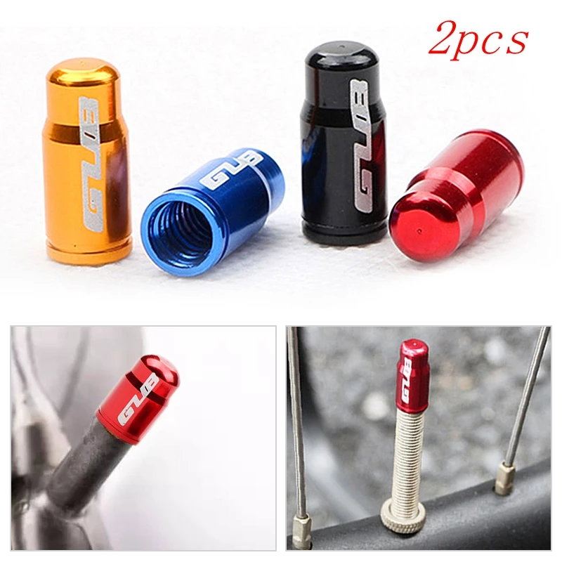 

2pcs Aluminum Bicycle Tire Cap Ultralight Mountain Road Bike Tyre Cap Schrader/ Tire Protector Accessories