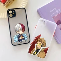 yndfcnb my hero academia phone case for iphone x xr xs 7 8 plus 11 12 13 pro max 13mini translucent matte shockproof case