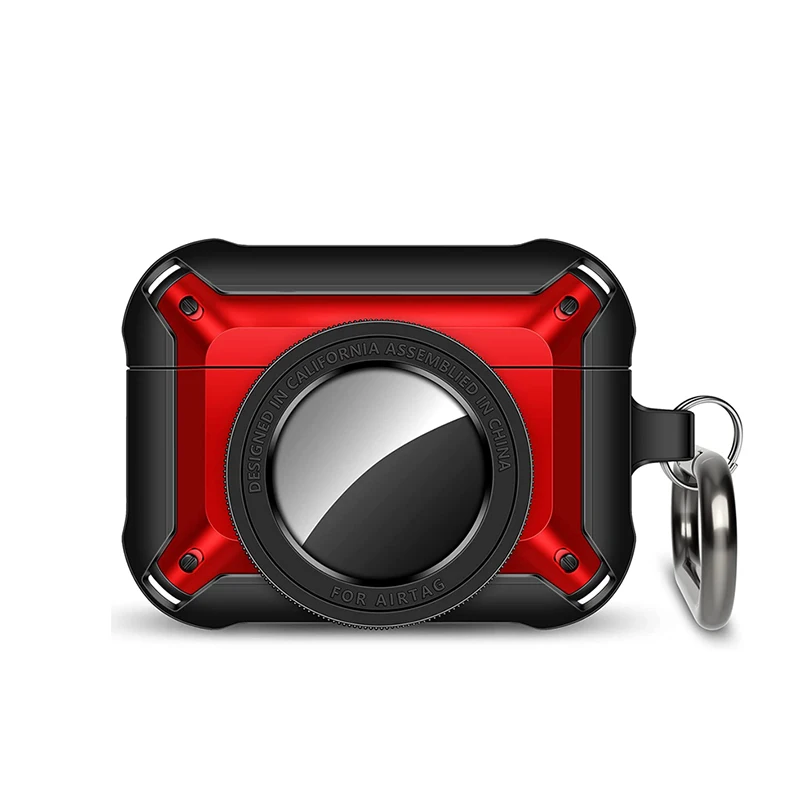 

2 in 1 Airtag Luxury Bluetooth Earphone Case For Airpods Pro Switch Camera Shockproof Case For Airpods 1 2 3 2021 Charging Box