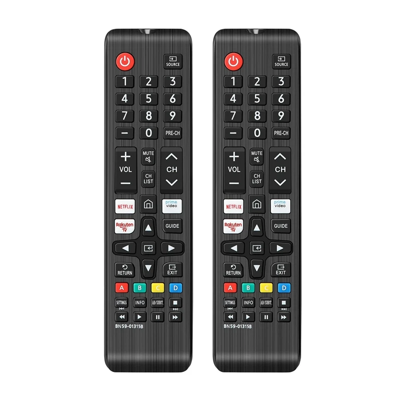 

2X телефон, сменный пульт дистанционного управления для Samsung Smart TV UE43RU7105 UE50RU7179 с Netflix Prime Video