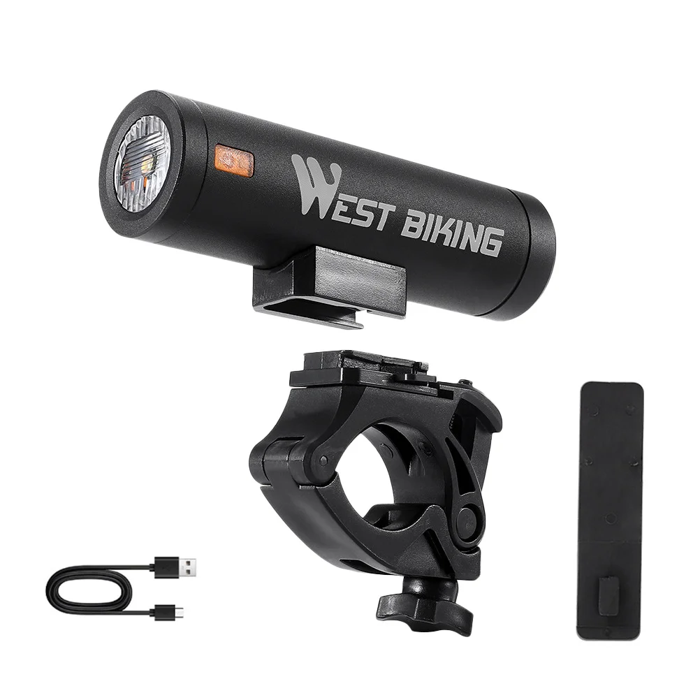 

1 Set Rechargeable Bike Lamp Convenient Bike Head Light Aluminum Alloy Bike Safety Headlamp for Cycling Cyclist Gift