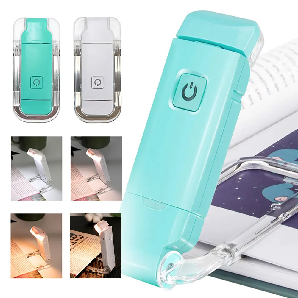 

LED Book Reading Light Brightness Adjustable USB Rechargeable Eye Protection Clip Light Portable Bookmark Light