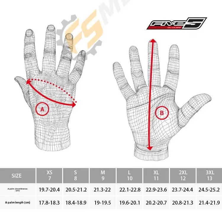 Франция FIVE RFX3 EVO Мотоциклетные перчатки Сертификация CE Гоночная воловья кожа