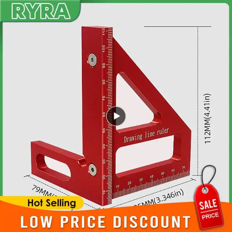 

1~8PCS Woodworking Square Protractor Aluminum Alloy Miter Triangle Ruler High Precision Layout Measuring Tool for Engineer