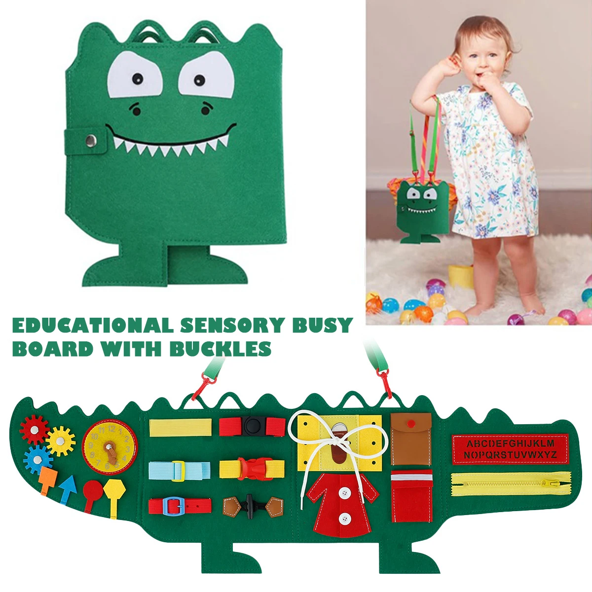 

Toddler Busy Board Basic Life Skills Learning Early Educational Activity Board for Interactive Sensory Montessori Board Gift