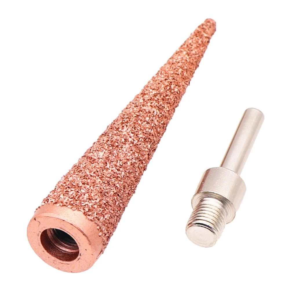 

50/100mm Tapered Cone Rasp With Arbor Adaptor Grind Rasp Tungsten Carbide Rasp Grinding Head Needle Bits Burrs For Metal Stone
