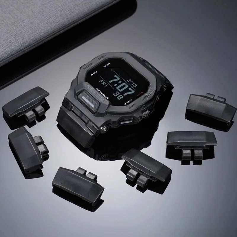 Фото Модифицированный ремешок-адаптер серии GBD-200 для Casio g-shock GBD-200, резиновый ремешок, браслет из нержавеющей стали, черный преобразователь №3