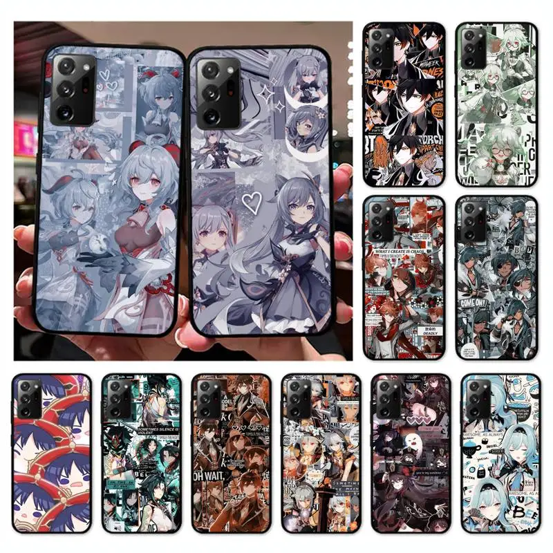 

Genshin Impact Phone Case for Samsung Note 5 7 8 9 10 20 pro plus lite ultra A21 12 72 cover