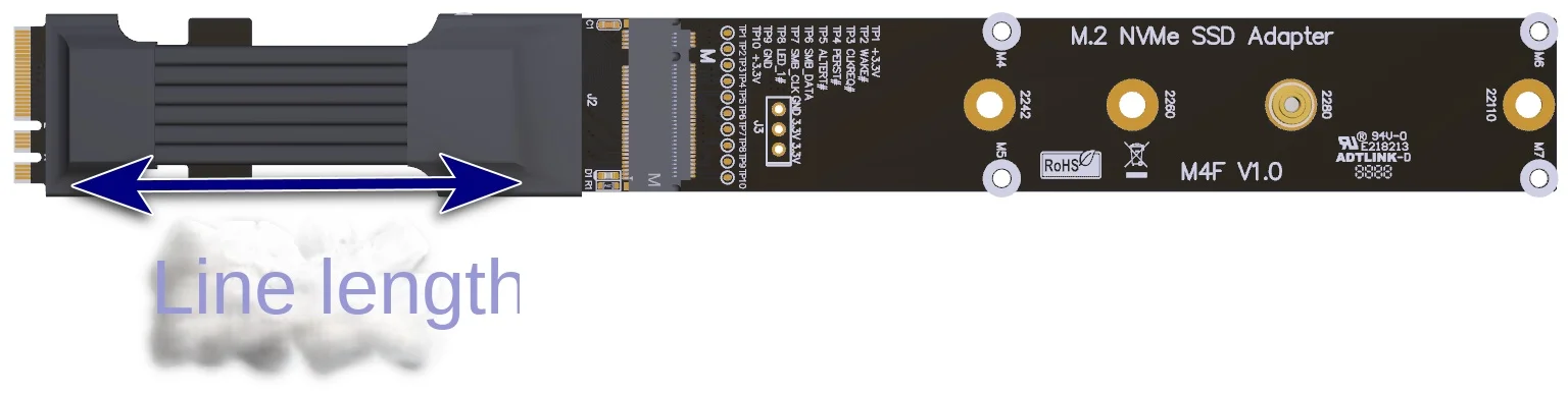 Удлинительный кабель M.2 WiFi A.E key для преобразования интерфейса поддерживает M2 NVME