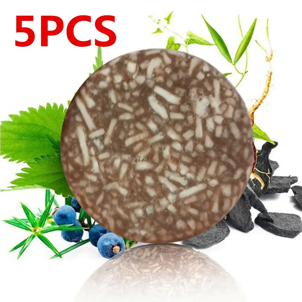 

5PCS Mini Hair Shampoo Polygonum Essence Hair Darkening Shampoo Soap Natural Organic Soap Reverse Hair Cleansing Travel Sample