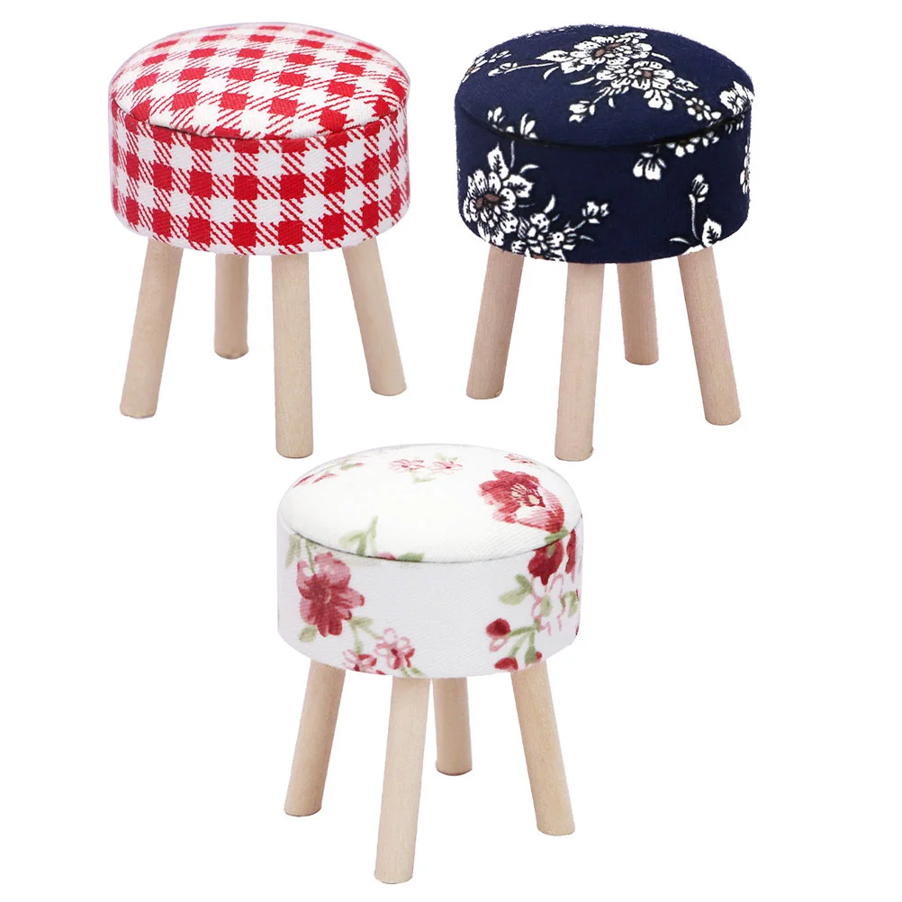 

3 шт., миниатюрные деревянные табуретки