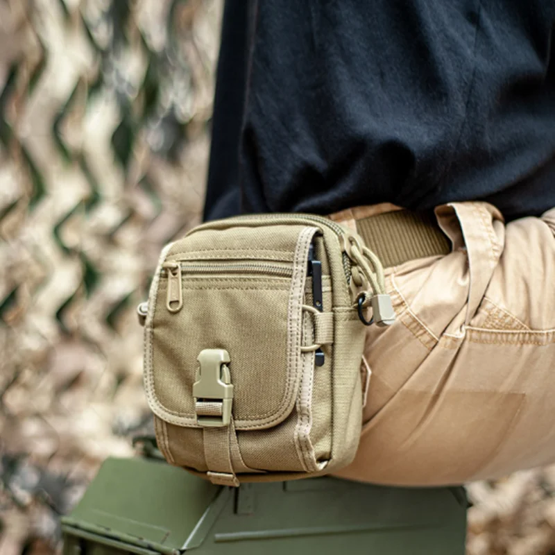

Multifunctional Tactical Waist Bag Military Fan Accessory Pouch Outdoor Hiking Trekking Hunting 5 Inch Smartphone Coin Purse