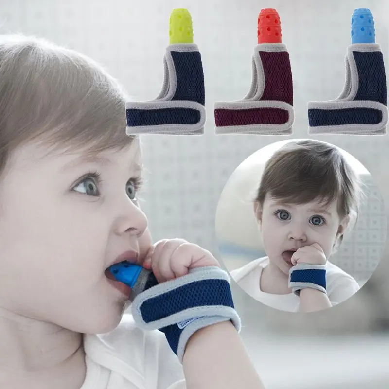 

Silicone Baby Teether Molars Food Grade Finger Sets Breathable Thumb Set Dental Care Newborn Anti-bite Hand Sucking Wrist Band