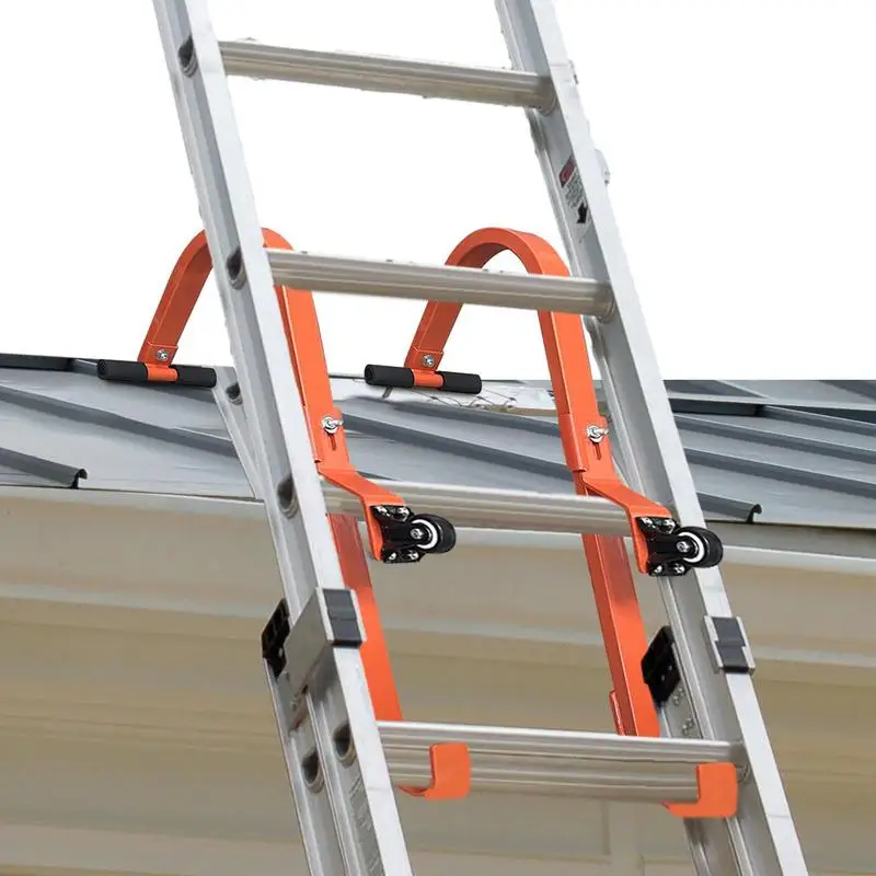

Ladder Roof Hook Steel Ladder Hook With Wheel Roof Extension 2 Pcs Ladder Stabilizer Heavy Duty Fast And Easy Setup To Access