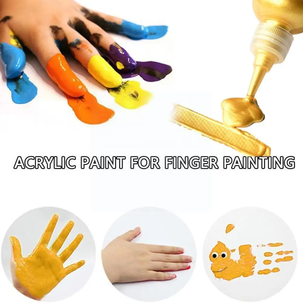 

60ml/bottle Gold Paint Metallic Acrylic Water-based Paint Not Faded For Statuary Coloring Diy Nails Painted Graffiti Pigmen V5r8