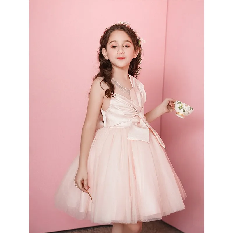 

Girl's dress winter new children's host piano performance violin princess dress