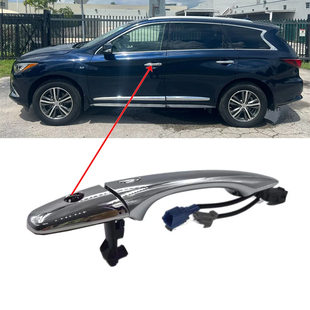 

Автомобильные Внешние дверные ручки для INFINITI QX60, QX80, 806461BA0A, 806401BA0A передний водитель левая БОКОВАЯ дверная ручка аксессуары