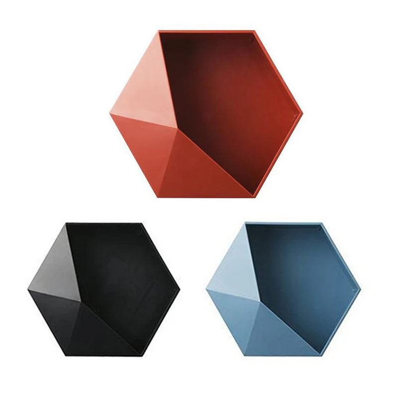 

Living Room Wall-Mounted Geometric Punch-Free Wall Decoration Bathroom Shelf Living Room Decoration Storage Rack