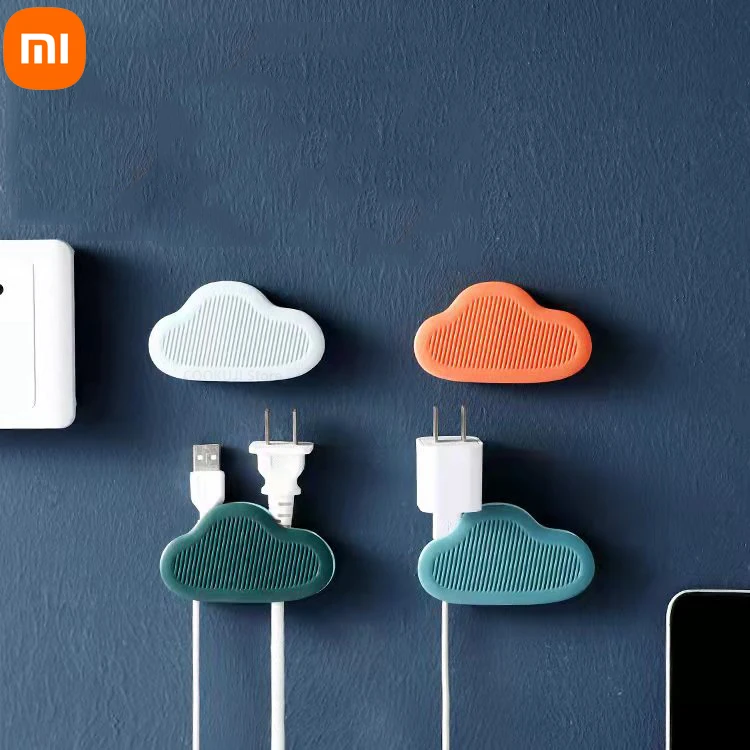 

Xiaomi 4Pcs Wall Storage Hook Punch-free Power Plug Socket Holder Kitchen Stealth Hook Wall Adhesive Hanger Bathroom Plug Holder