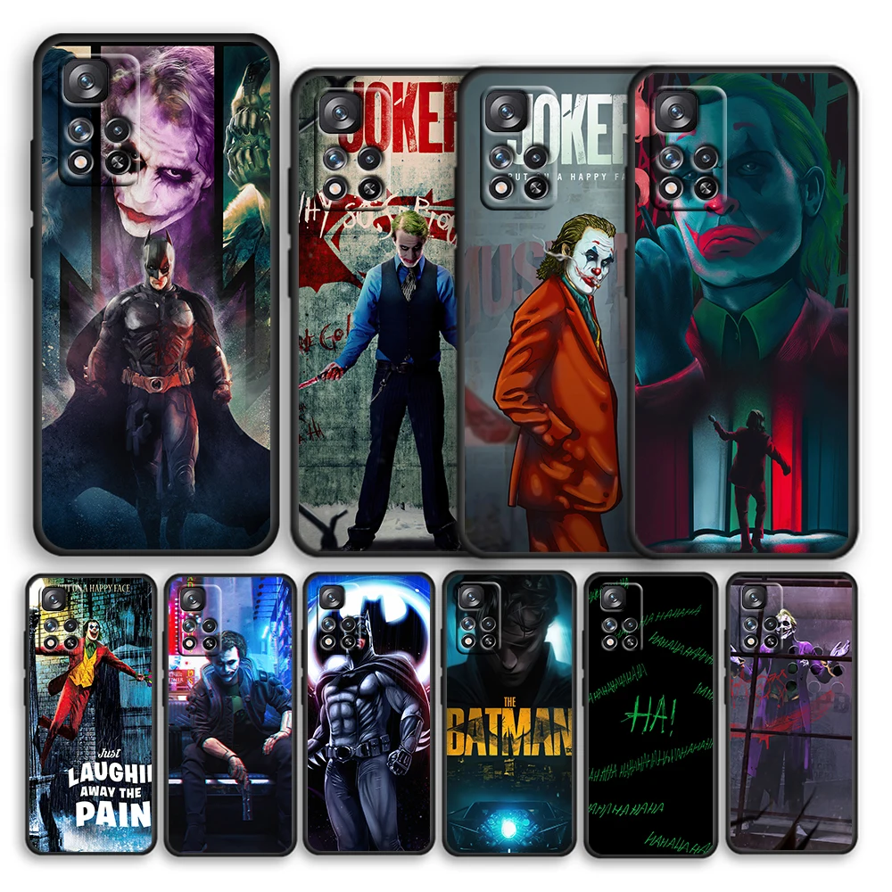 

DC Hot Fashion Batman Black Phone Case For Xiaomi Redmi Note 12 11E 11S 11 11T 10 10S 9 9T 9S 8T 8 Pro Plus 5G Cover Shell