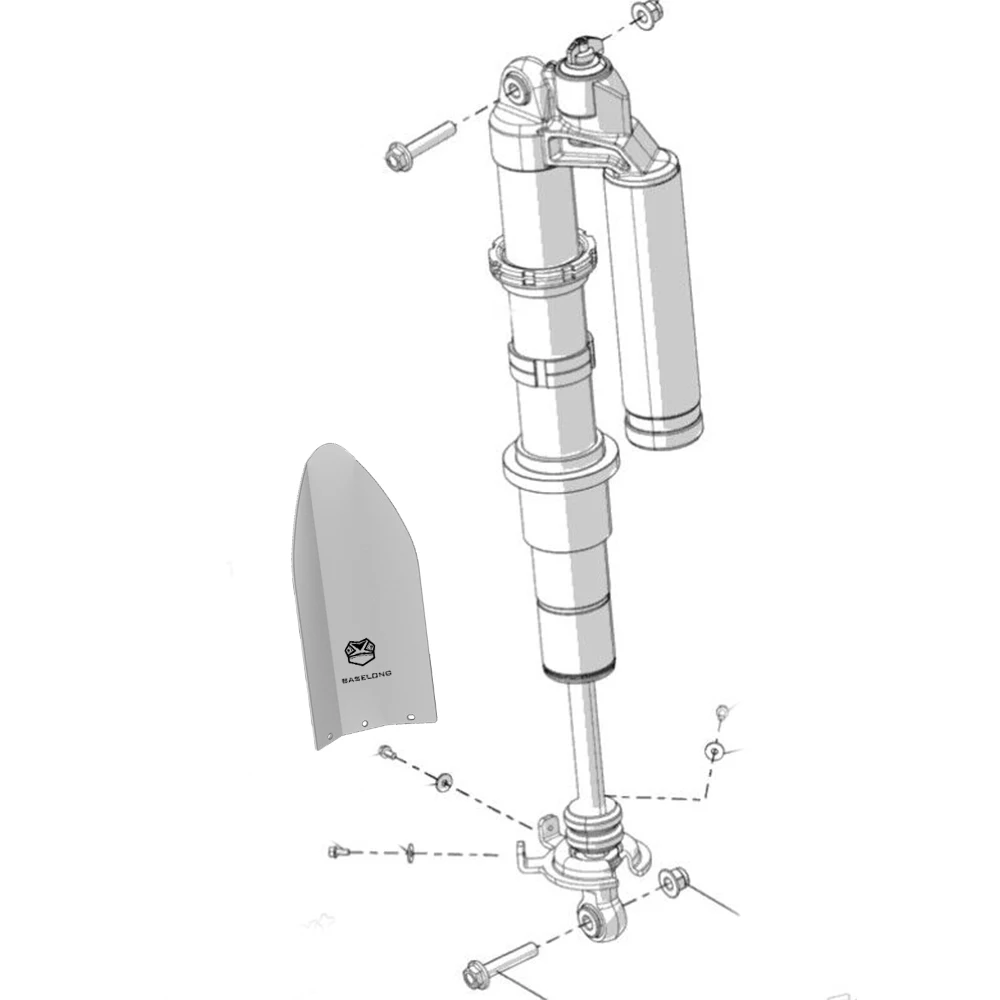Защитная защита заднего амортизатора мотоцикла для CAN AM Maverick MAX 2017/Turbo 19-23/1000 XDS-DPS