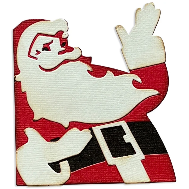 

Металлические штампы с Санта-Клаусом, без прозрачных штампов для скрапбукинга, шаблон для тиснения, «сделай сам», поздравительная открытка ручной работы, Рождество, новинка 2023