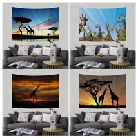 giraffe cartoon tapestry for living room home dorm decor wall hanging home decor