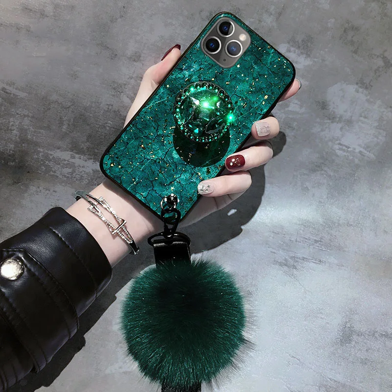 For iPhone 11 Pro Max X XS XR Luxury Glitter Case For iPhone 13 SE2020 XS Max 6 6S 7 8 7Plus 8Plus Silicon Marble Holder Cover