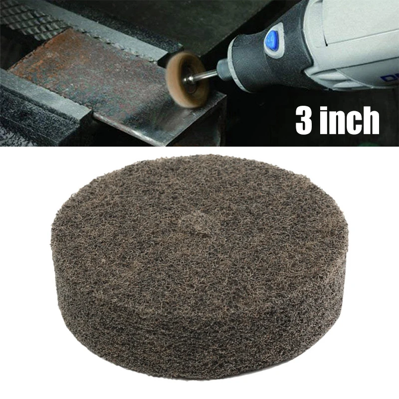 

3 Inch 75mm Fiber Nylon Flap Polishing Buffing Grinding Wheel Disc Non-woven Unitized For Hard Metal Wood Table Abrasive Tool