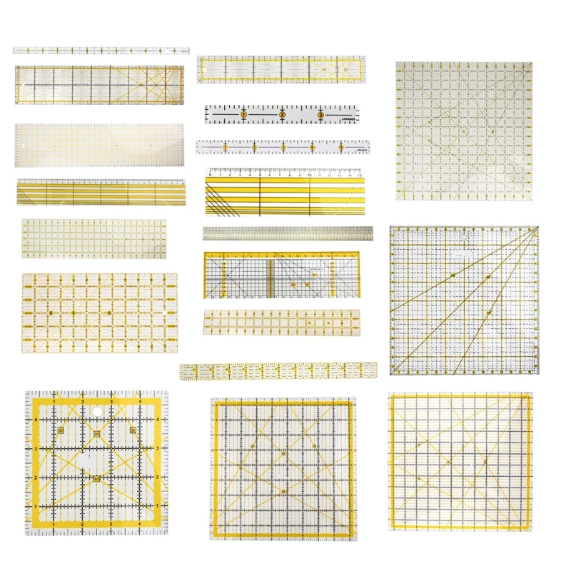 

Multifunctional Quilter-Square Ruler DIY Furniture Construction Architect Template Drafting Ruler Stencil Measuring Tool